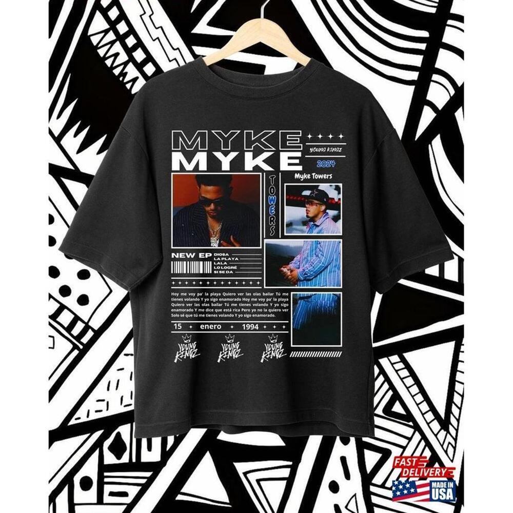 Myke Towers Music Fan Graphic T-Shirt